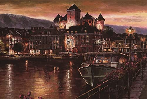 Amdieu Erwachsene 6000 Teile Puzzle Las Vegas Nachtansicht Kinder 6D Puzzle Geschenk