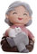 Milageto Oma, Opa, Statue, älteres Paar, Figur, Tortenaufsatz, Puppe, Großeltern, Kunstharz Modell, Kunstskulptur für Wohnzimmerdekoration, Grandma