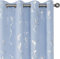 BUHUA Blauer Verdunkelungsvorhang, 2 Paneele, Ranken-Foliendruck, wärmeisolierende Vorhänge, Raumverdunkelungsvorhänge, Ösen, Fensterbehandlung, 96,5 x 213,3 cm, Hellblau