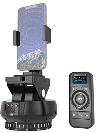 Irfora YT1200 Motorisierter Schwenk-/Neigekopf 2-Achsen-Panoramakopf 360° drehbarer Panorama-Stativkopf 100M Kabellose Fernbedienung 9 Stufen Einstellbare Geschwindigkeit 1kg Tragkraft mit