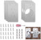 6 Stück Scharnier Reparaturplatte, Küchenscharnier Reparaturplatten, Reparaturset 9 × 4.7 cm Scharniere Reparaturplatte mit Schrauben, für Schrank, Möbel, Schublade, Fenster