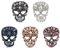 FINGERINSPIRE 5 Stück 5 Farben Totenkopf Glas Strass Perlen Patch 51x62 mm Stoff Zum Aufnähen Basteln Perlen Skelett Patches Große Strass Applikations Patches Für Kleidung Kleid Hut Jeans
