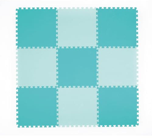 Ludi - Tapis de Sol XXL 145x145 cm - 9 Dalles en Mousse pour Jeux Sécurisés, Piscine à Balles, Tapis d'Éveil - Utilisation Intérieure & Extérieure