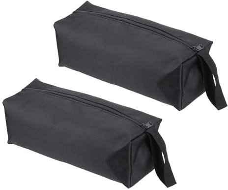 PATIKIL 12 Reißverschluss Werkzeugbeutel 2 Pack Mehrzweck Werkzeug Beutel Wasserdichte Tasche Beutel Speicher Organizer für Schraubendreher Zangen Schwarz