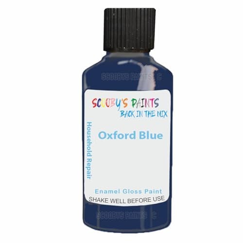 SCOOBYS PAINTS BACK IN THE MIX Enamel Touch Up Paint 30ml For Kitchen Appliances & Bathroom (Oxford Blue)