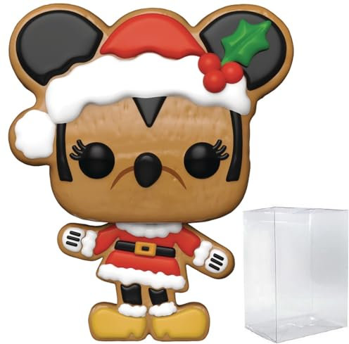 POP Disney Holiday: Gingerbread Minnie Mouse Funko Vinyl Figure (Bundled with Compatible Box Protector Case), Multicolored, 3.75 inches