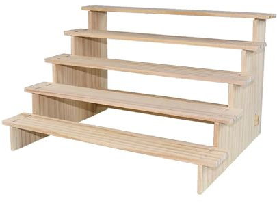 Dickly Espositore in Legno per Alzata, Espositori per vetrine, Espositore per Oggetti da Collezione in Legno, 5 Strati 40 cm