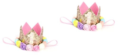 SAFIGLE Elastisches Stirnband Geburtstag Haarschmuck 2st Haarschmuck Stirnbänder Stirnband Krone Baby Elastisches Haarband Für Babys Stirnbänder Für Babys