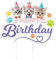 Cat Cake Topper, Birthday Topper for Cat Party Decorations, Happy Birthday Cake Topper Decoration for Pet Kitten Kitty Birthday Party Decorations 5 inch