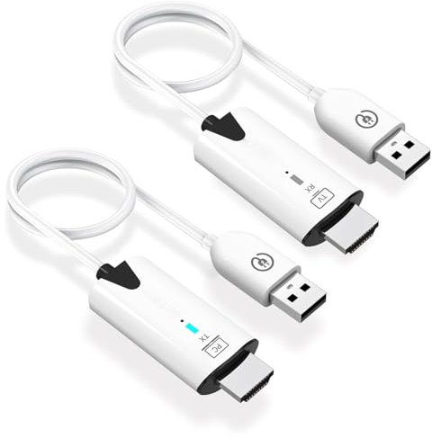 lotorasia Trasmettitore e ricevitore HDMI senza fili, Extender HDMI portatile 1080P portata 164 piedi/50M, spina e utilizzo, per laptop, TV box, PS4/5, telecamere per proiettori televisivi,