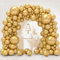 Luftballons Gold, 130 Stück Goldene Ballon Girlande Set, 18 12 10 5 Zoll Latex Helium Luftballon Girlande Gold Metallic, Luftballons für Geburtstag Hochzeit Babyparty Halloween Party Dekoration