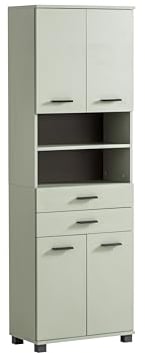 Schildmeyer Palermo Hochschrank 701948, Pistazie, 59,8 x 23,6 x 180,9 cm