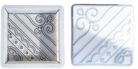 Beton Schablonen 1 Stück DIY quadratischer Gartenweg Beton Kunststoff Backsteinform Blumenform Pflaster Propylen Pflaster Gehweg Garten Gebäude Zubehör Betonformen