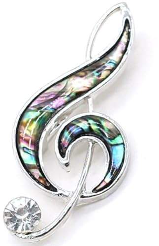 Coquille D'ormeau Note De Musique Broches Classique Fête Décontracté Broche Robe Épinglettes Manteau Accessoires Bijoux Pour Femmes Unisexe