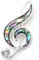 Coquille D'ormeau Note De Musique Broches Classique Fête Décontracté Broche Robe Épinglettes Manteau Accessoires Bijoux Pour Femmes Unisexe