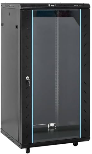 vidaXL 22U Netzwerkschrank 19 IP20 Schwarz 60x60x120 cm
