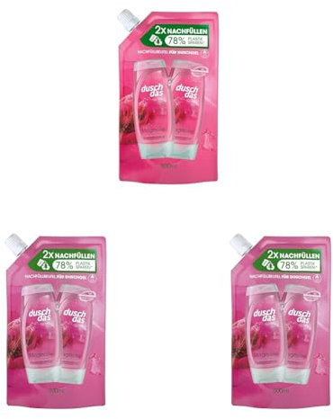 Duschdas Duschgel Magnolie Nachfüllbeutel Duschbad mit verwöhnender Duftformel sorgt für einen erfrischenden Start in den Tag 500 ml 1 Stück (Packung mit 3)