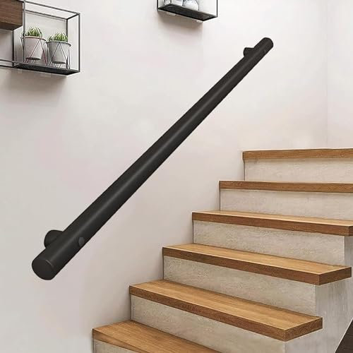 Acero inoxidable antideslizante negro para escaleras interiores y exteriores, hospitales, baños, 240 cm