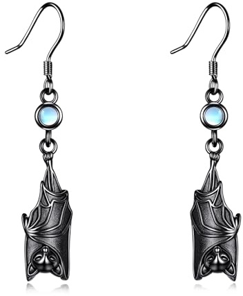 DAYLINLOVE Raven/Kolibri/Hund/Medussen/Pferd/Fuchs/Fledermaus/Katze/Ziege/Papagei/Opossum Ohrringe 925 Sterling Silber Tier Schmuck Geschenke für Frauen