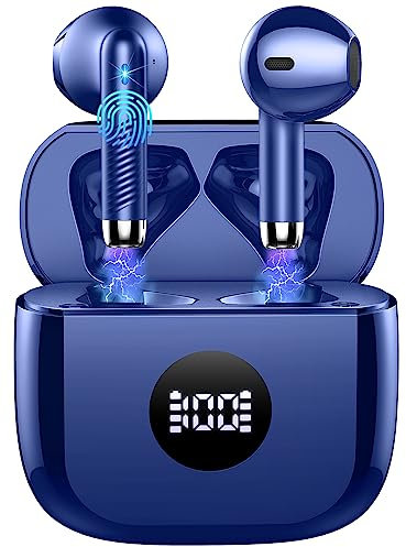 Cuffie Bluetooth Auricolari Bluetooth 5.4, Cuffie Wireless con 4 ENC Cancellazione Rumore Mic, Cuffie in Ear 40 Ore di Riproduzione, Cuffie Senza Filo HiFi Stereo IP7 Impermeabili per iOS & ALAN