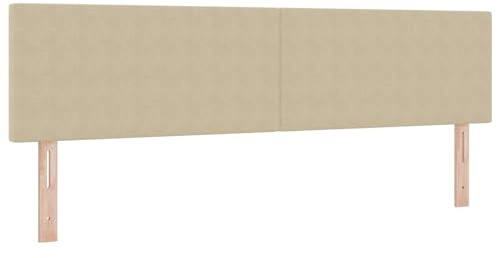 vidaXL LED Kopfteil mit LED-Lichtleisten Grau-Grün 180 cm Cordstoff