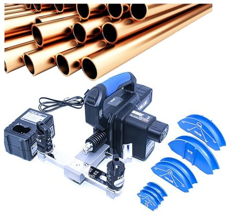 GERAZAHO Electric Bender, 6-22MM Lithium Battery Bender, 9s 90° Fast Bending Copper Pipe Bending Tool, for Soft Copper, Iron Pipes and Aluminum Pipes