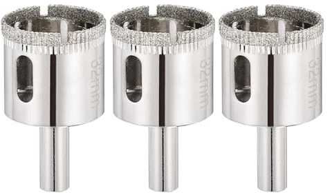 PATIKIL Glass Diamond Hole Saw 1-1/4 32mm Hollow Core Drill Bits 3pcs | Diamond Hole Cutters for Fiberglass, Tile, Porcelain, Ceramic