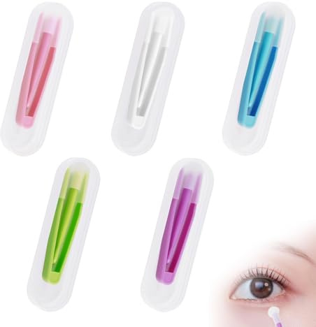 5 Stück Kontaktlinsen Einsetzhilfe,Entferner Kontaktlinsen Pinzetten,Hilfe Kontaktlinsen Sauger Silikon,Weiche Kontaktlinsensauger Set,für Haushalt,Reisen,Unterwegs,Hygienisches Einsetzen & Entfernen
