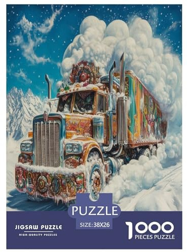 Puzzles Pickup Truck Fahrzeug Geschicklichkeitsspiel Zuhause Dekoration Transport 1000 Teile Erwachsenen Puzzle Für Erwachsene Und Kinder 38x26cm/1000pcs