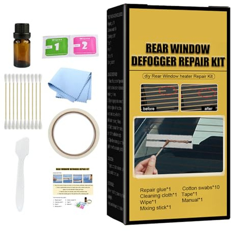 Rear Window Defogger Repair Kit 37g Car Rear Window Defroster Repair Kit, Heated RearsWindow Repairs Kits, Windshield Repairs Kits, Conductive Car Heated RearDefroster RepairKit Set For SUVs