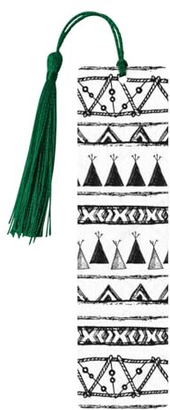 Lesezeichen mit Indianer-Muster, Holz, für Liebhaber, Quasten, Bastelzubehör, Lesebuch, Club, Party