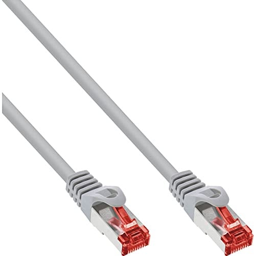 InLine 76905 Patchkabel, S/FTP (PiMf), Cat.6, 250MHz, halogenfrei, Kupfer, grau, 5m