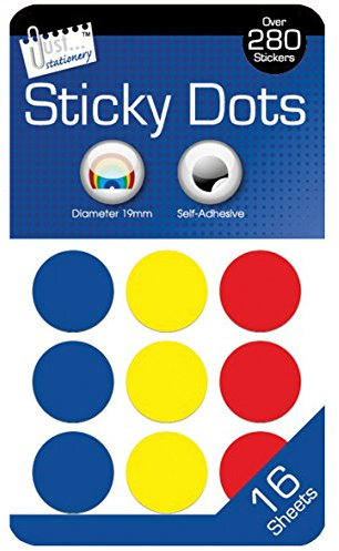 Just stationeryTallon Coloured Sticky DOTS- 19MM- 288PK 9310