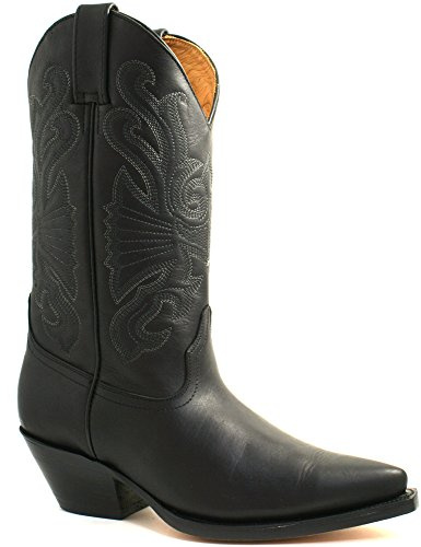 Grinders Mens Buffalo Cowboy Boots BUF-BLA-44 Black 10 UK, 44 EU