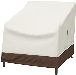 Amazon Basics Telo di copertura sagomato per poltrona a seduta profonda da lounge, 1 Posti Lounge - Set di 2, Beige et Marrone Chiaro
