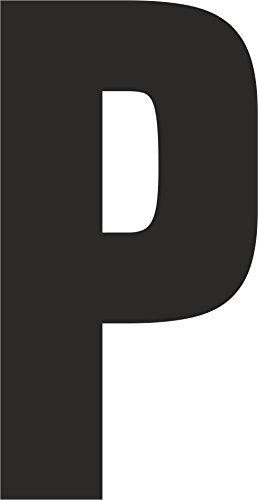 Self Adhesive Vinyl Letters/Numbers 17cm - Ideal for Signs/Wheelie Bins/Vehicles (Black P)