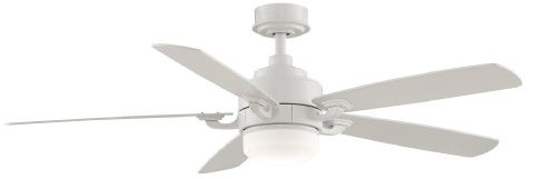 Ventilateur de plafond 132 Cm Faimation The Benito Design moderne, télécommande,point lumineux, pales blanches