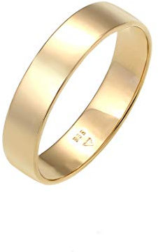 Elli PREMIUM Ring Damen Bandring Trauring Basic Hochzeit Paar in 585 Gelbgold