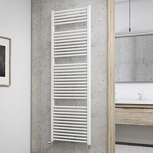 Schulte Badheizkörper München, 177 x 60 cm, 1129 Watt Leistung, Anschluss unten, alpinweiß, Designheizkörper, EP18060 04