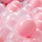 KiddyMoon 100 ∅ 7Cm Balles Colorées Plastique pour Piscine Enfant Bébé Fabriqué en EU, Rose Poudré/Transparent