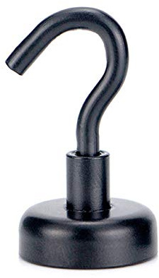 Danigrefinb Magnethaken, Haushalt Magnethaken, starker Aufhänger, schwere Tasse Schlüsselanhänger, Tasche, 5,5 kg Halter, Magnet + Stahl – Schwarz