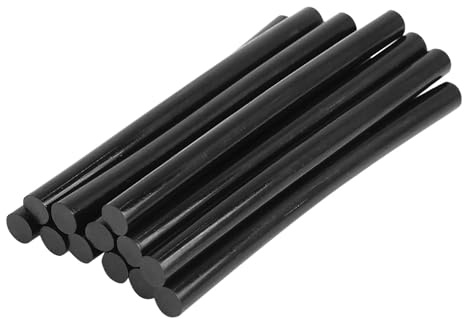 X AUTOHAUX 12 Pièces Bâtons Colle Chaude Noir pour Réparation Carrosserie | Noirs, 7mm X 100mm, Colle Thermofusible, Pour Carrosserie Automobile, Haute Viscosité, Ramollissement 100°C
