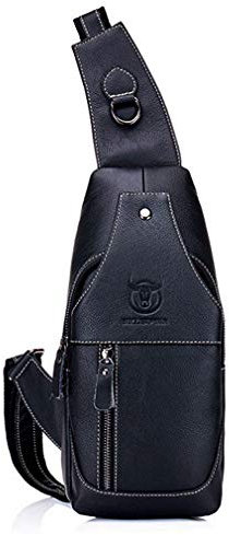 Xieben Leder Schultertasche Rucksack für Männer Frauen Crossbody Schulter Brust Day Pack Rucksäcke Daypacks Outdoor Travel