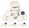 Relaxdays Boules de séchage XXL, Lot de 24, balles sèche-Linge, en Laine de Mouton, écologique, Set Pratique, Ø 7 cm, Blanc