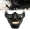 QoFina Halloween Requisiten Dekorationen, Ghost of Tsushima, Jin Sakai Maske Erwachsene Lustiger Geist von Tsushima Mask Half Face Hannya Kabuki-Maske,Harz