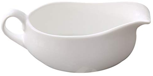 BESTonZON Sauciere Porzellan Soßenkanne 100ml Saucenschale Soßiere Saucenkanne Soßen Sauce Kanne Servierkanne Fettabscheider Schüssel für Bratensoße Soßenschale Salat Steak Küche Restaurant BBQ