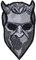 Heavy Metal Aufnäher Teufel Maske Aufbügler Heavy/Trash/Metal Patch Festival Jeans Flicken/Bügelbilder zum annähen/aufbügeln | Applikation Kutten/Outdoor | 90x50mm