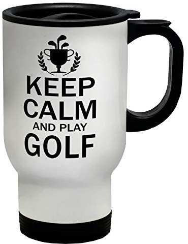 Shopagift Keep Calm and Play Golf Travel Mug Cup