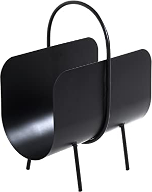 HAKU Möbel Porte revues Noir, métal - Dim.: L 37 cm x H 47 cm x P 22 cm, Style: Modern
