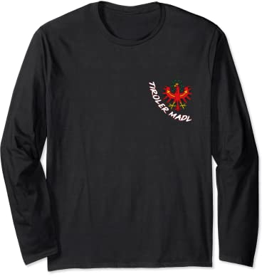 Tirol Shirt Tiroler Madl Fahne Tiroler Adler Wappen Tirol Langarmshirt